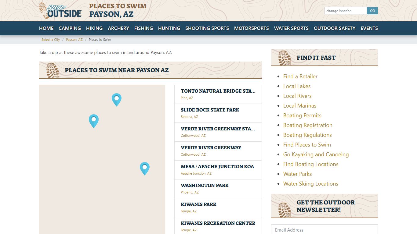 Places to Swim near Payson - Where to find Beaches, Lakes, Pools ...